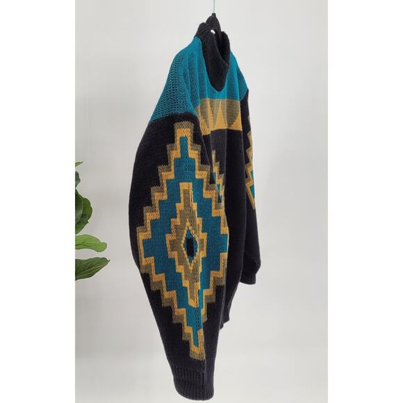 VTG Jamenits Womens Size Medium Acrylic Knitted Southwestern Aztec Sweater - Picture 5 of 6